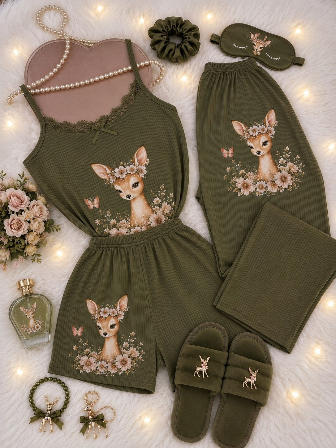 🦌 Zanivah™ Premium 6-Piece Deer Print Lounge Set