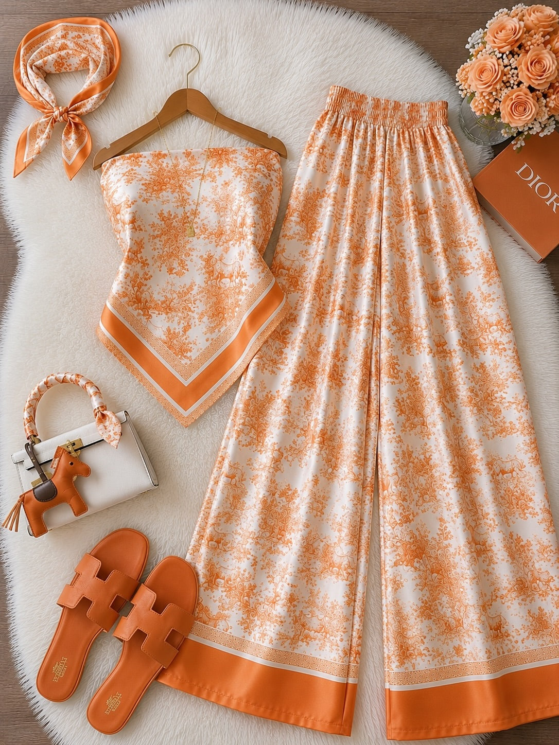 🌸 Zanivah Floral Paisley Tube Co-Ord Set