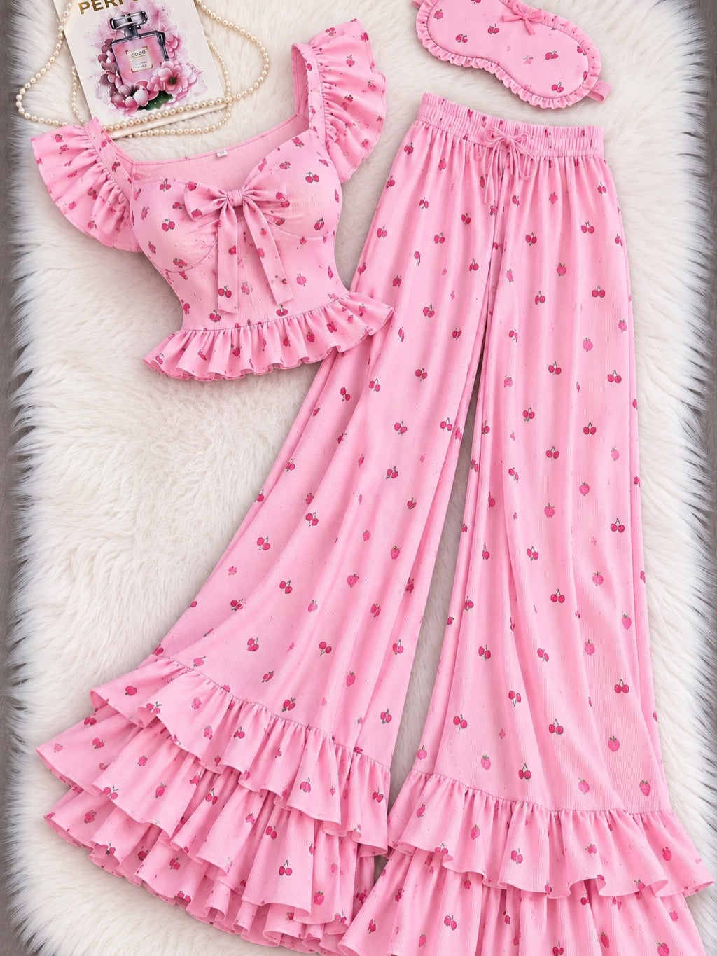 Zanivah Cherry Bliss 3-Piece Lounge Set