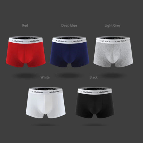 Antibacterial Men's Solid Colour Breathable Underwear (Pack of 5)