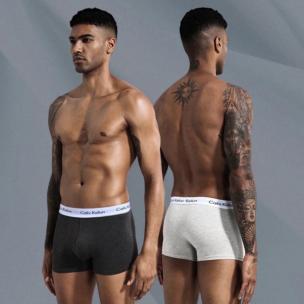 Antibacterial Men's Solid Colour Breathable Underwear (Pack of 5)