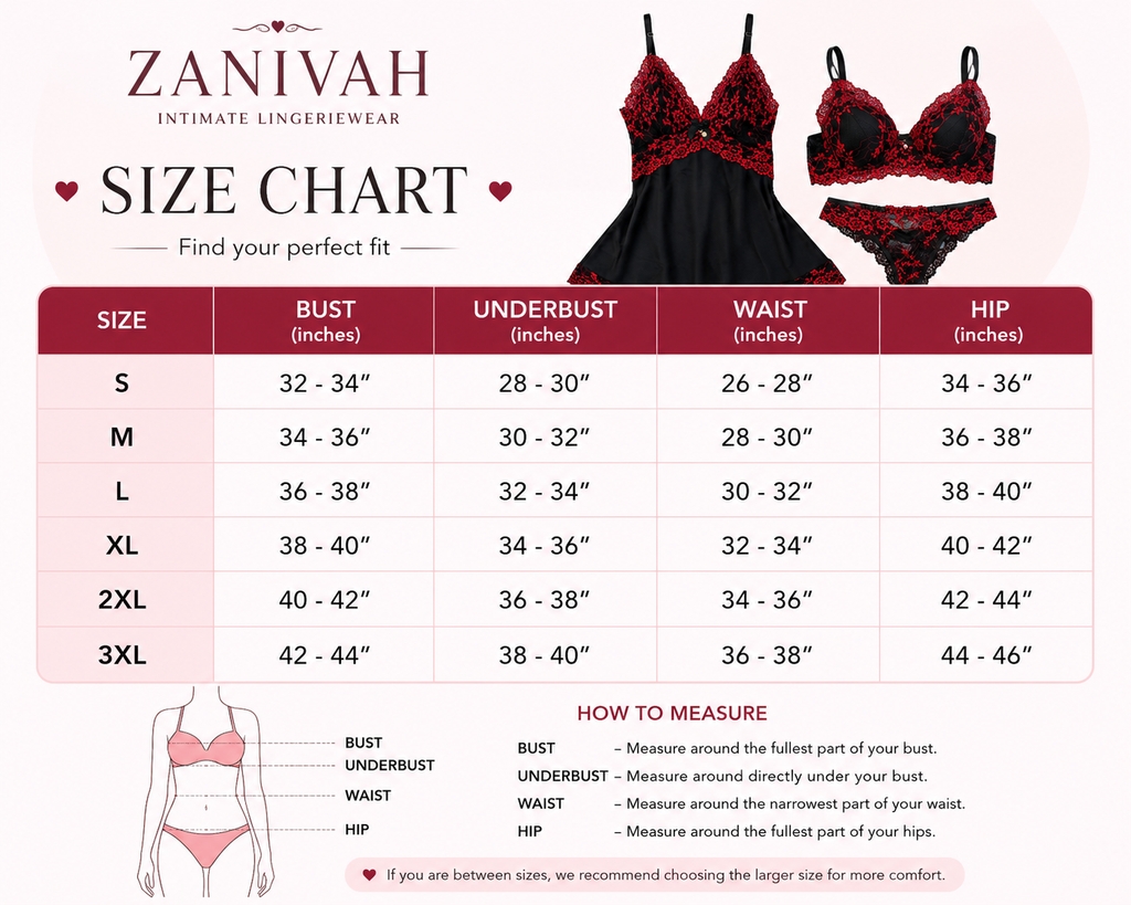 ❤️ Zanivah Luxury Lace Lingerie Set (Brown)