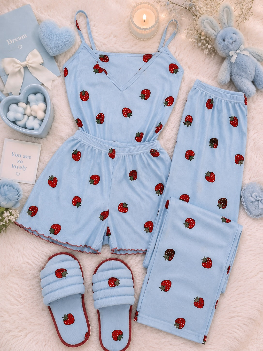 🍓 Zanivah™ 4-Piece Strawberry Lounge Set