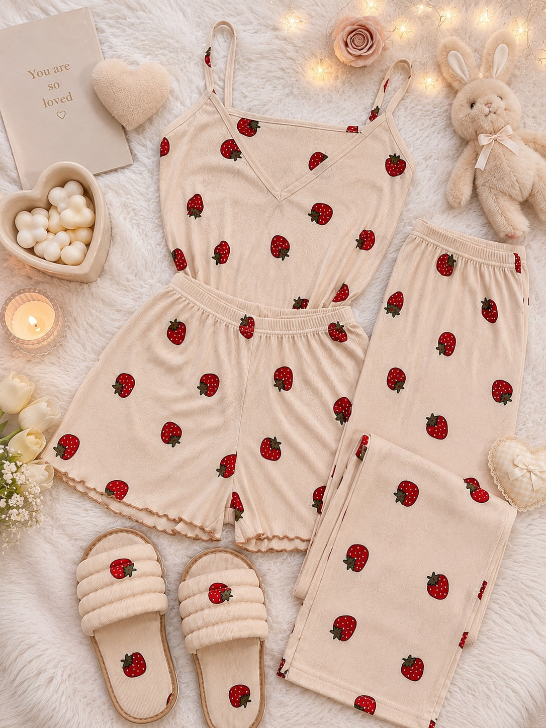 🍓 Zanivah™ 4-Piece Strawberry Lounge Set