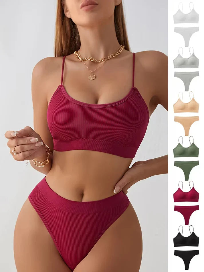 Pack of 6 Women's Bra & Panty Set – Soft Comfortable Everyday Lingerie Combo